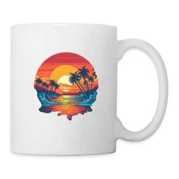 Plage - Mug blanc - blanc - Droite