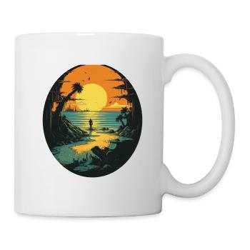 Plage - Mug blanc - blanc - Droite