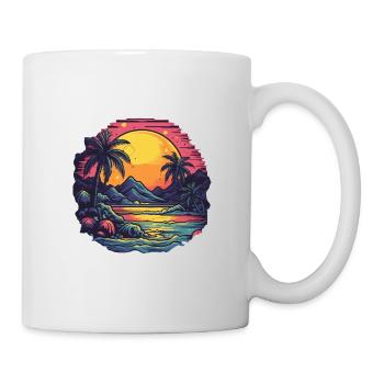 Plage - Mug blanc - blanc - Droite