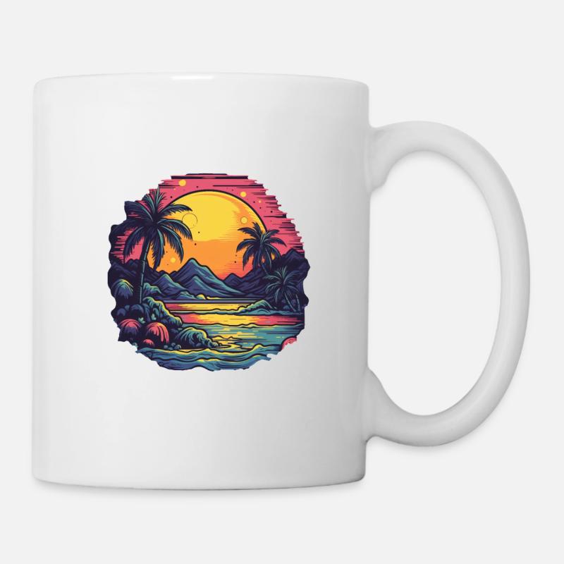 Plage - Mug blanc - blanc