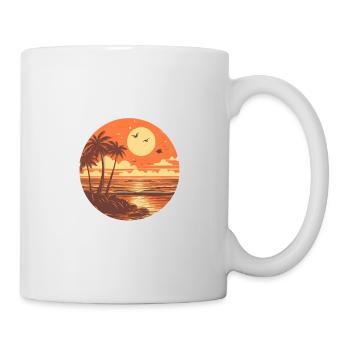 Plage - Mug blanc - blanc - Droite