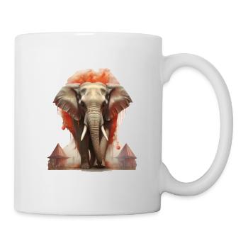 Elefant - Tasse - Weiß - Rechts