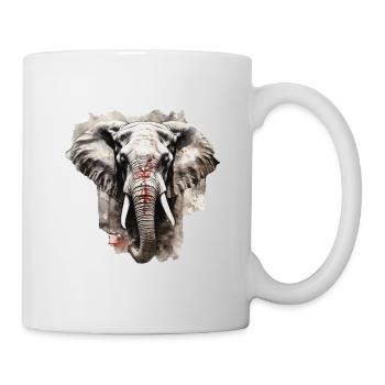 Elefant - Tasse - Weiß - Rechts