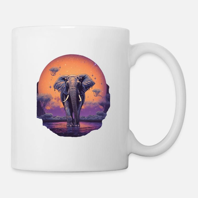 Éléphant - Mug blanc - blanc