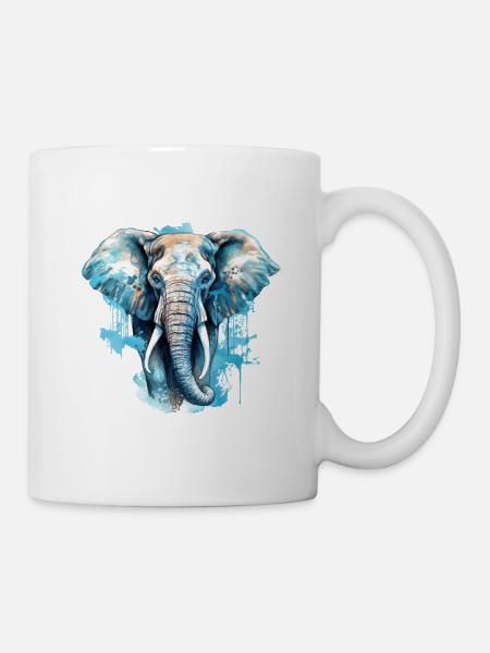 Elefant - Tasse - Weiß