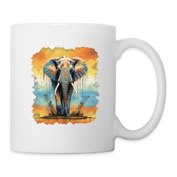 Elefant - Tasse - Weiß - Rechts