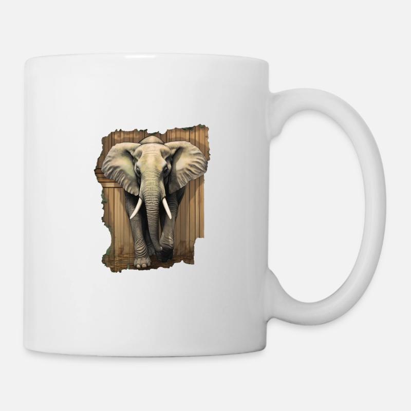 Éléphant - Mug blanc - blanc