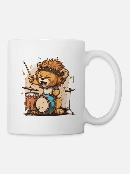 Rhythmus des Löwen - Tasse - Weiß