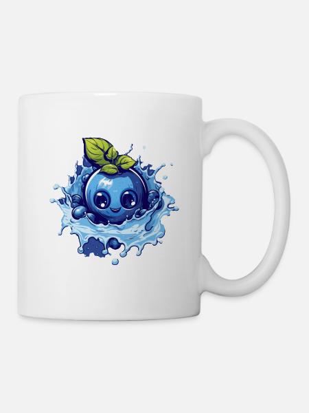 Blaubeere - Tasse - Weiß