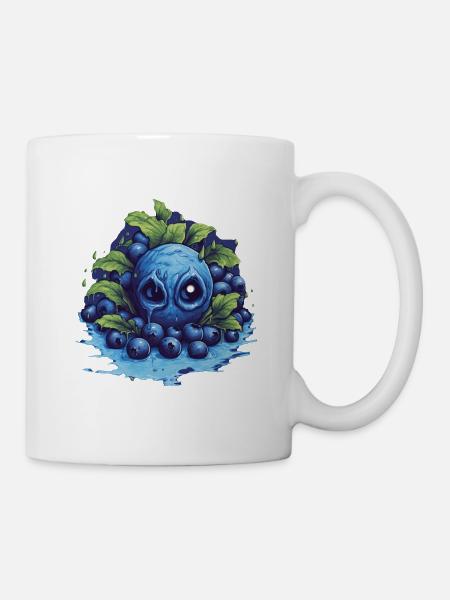 Blaubeere - Tasse - Weiß