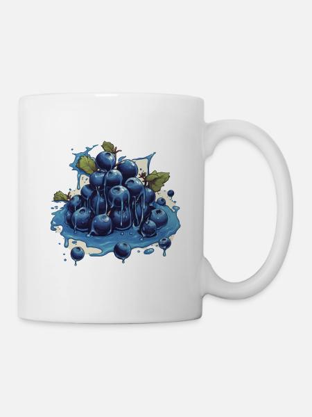 Blaubeere - Tasse - Weiß