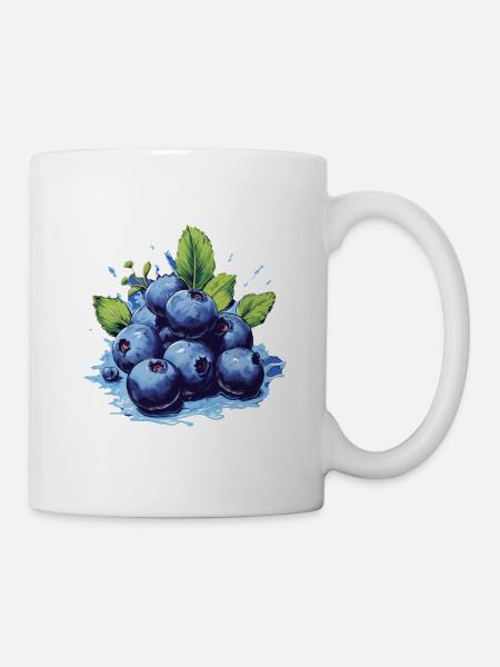 Blaubeere - Tasse - Weiß