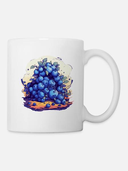 Blaubeere - Tasse - Weiß