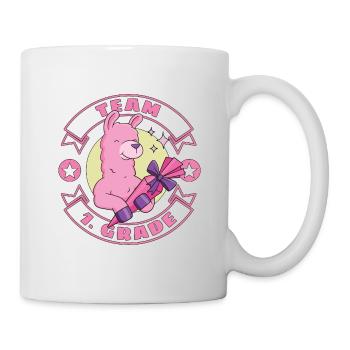 Llama Alpaca School Enrollment Schoolchild School Cone - Mug - white - Right