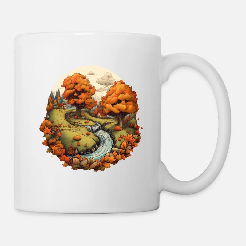 Autumnal landscape - Mug - white