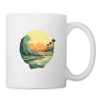 Plage - Mug blanc - blanc - Droite