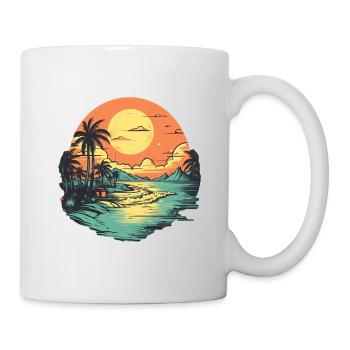 Plage - Mug blanc - blanc - Droite