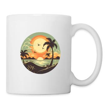 Plage - Mug blanc - blanc - Droite