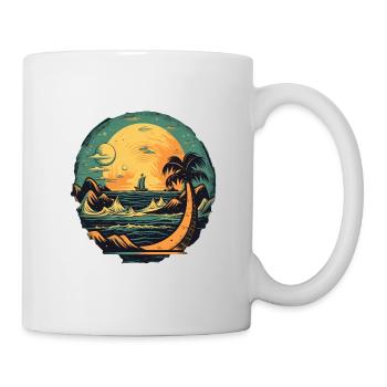 Plage - Mug blanc - blanc - Droite