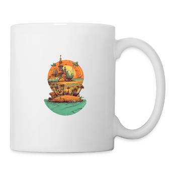 Plage - Mug blanc - blanc - Droite