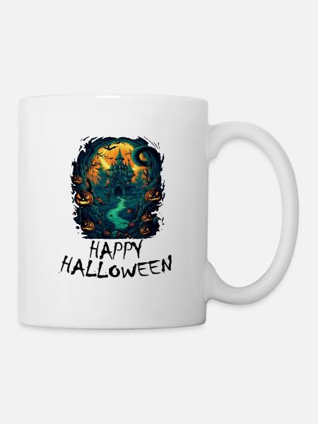 Halloween - Happy Halloween - Tasse - Weiß