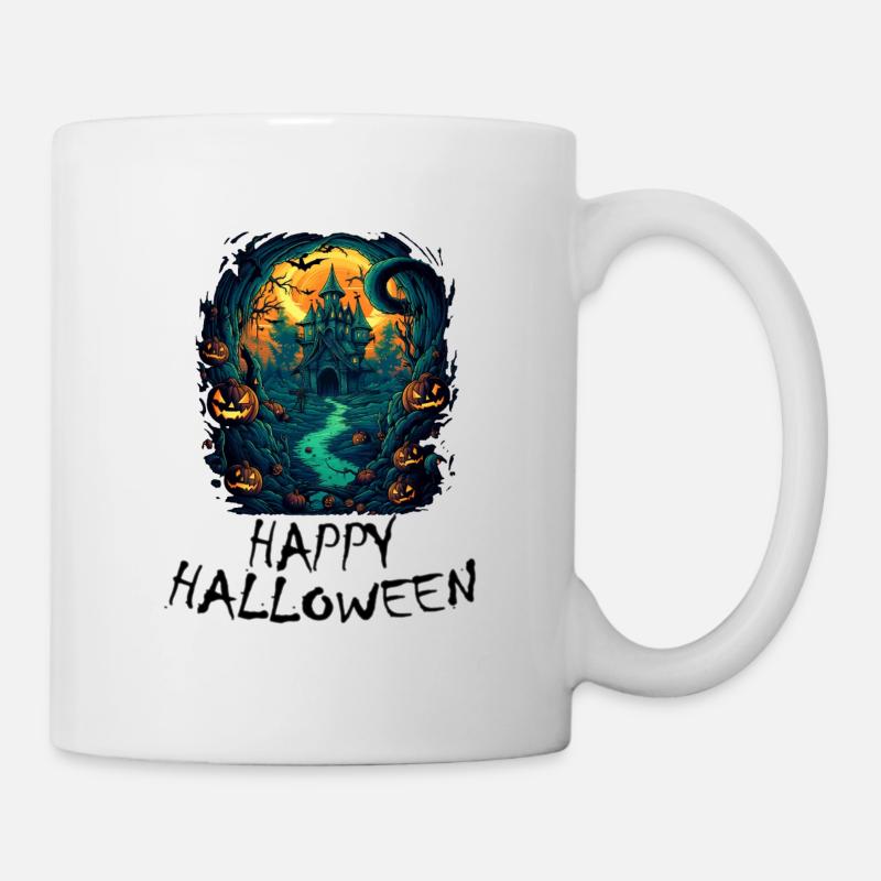Halloween - Happy Halloween - Tasse - Weiß