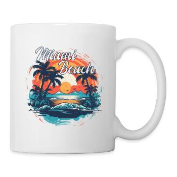 Miami Beach - Tasse - Weiß - Rechts