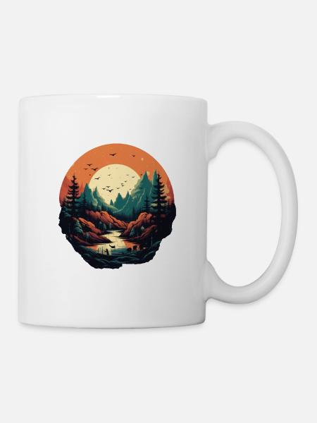Landschaft - Tasse - Weiß