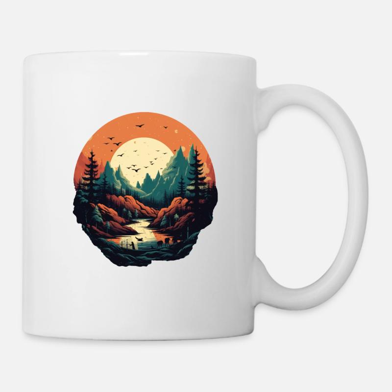Landschaft - Tasse - Weiß