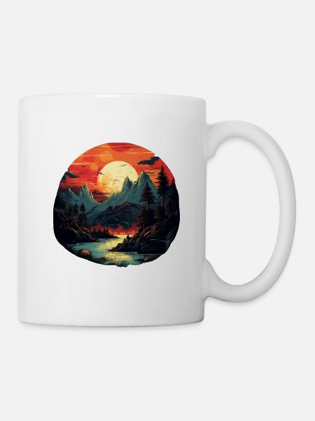 Landschaft - Tasse - Weiß