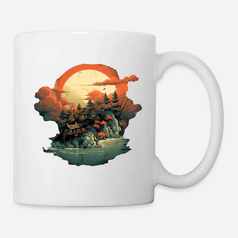 Landschaft - Tasse - Weiß