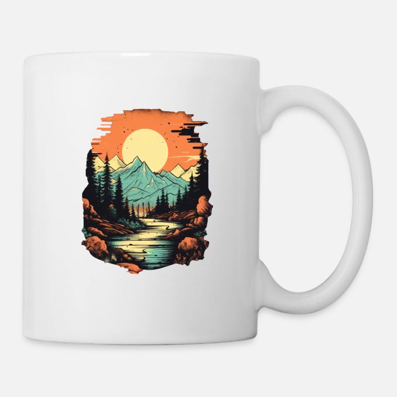 Landschaft - Tasse - Weiß