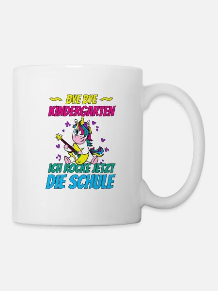 Erstklässler Süßes Einhorn Mit Gitarre Schulanfang - Tasse - Weiß