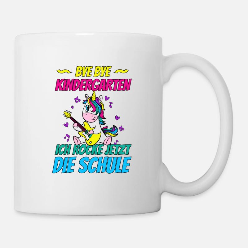 Erstklässler Süßes Einhorn Mit Gitarre Schulanfang - Tasse - Weiß