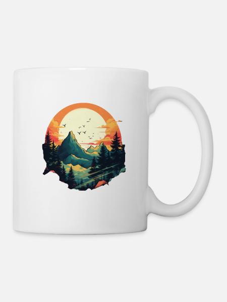 Landschaft - Tasse - Weiß