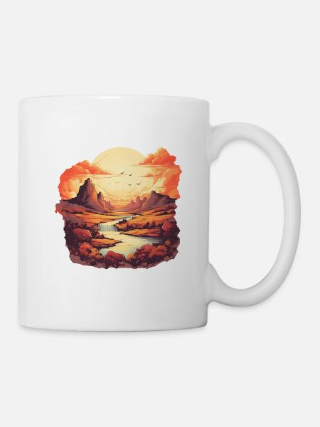 Landschaft - Tasse - Weiß