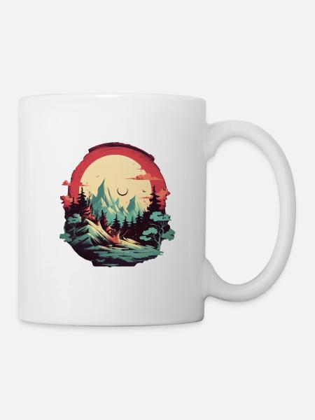 Landschaft - Tasse - Weiß