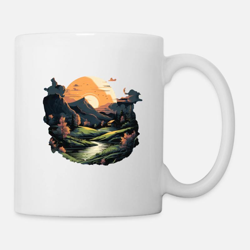 Landschaft - Tasse - Weiß