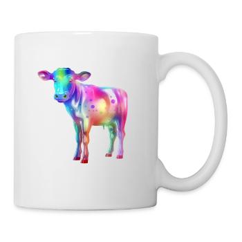 Exa, die bunte Kuh - Tasse - Weiß - Rechts