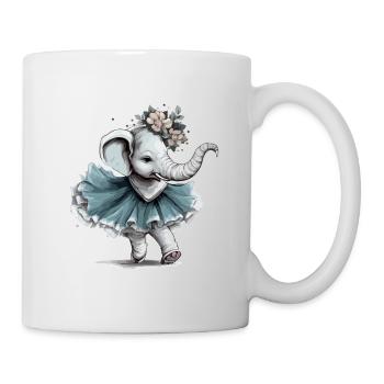 Zouzou l'éléphant au tutu - Mug blanc - blanc - Droite