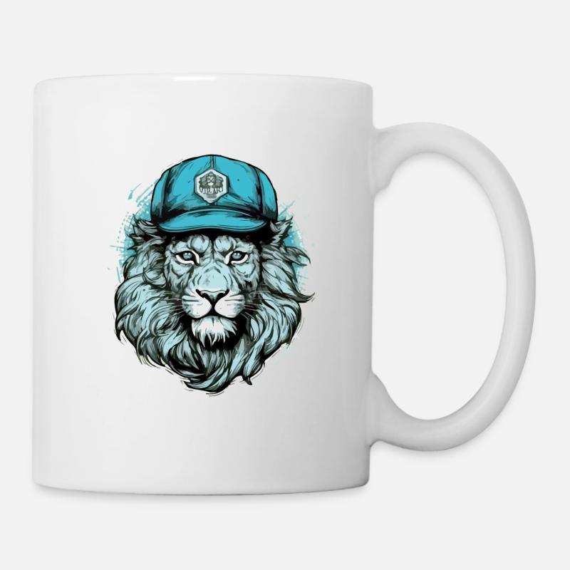 Goudo, der blaue Löwe - Tasse - Weiß