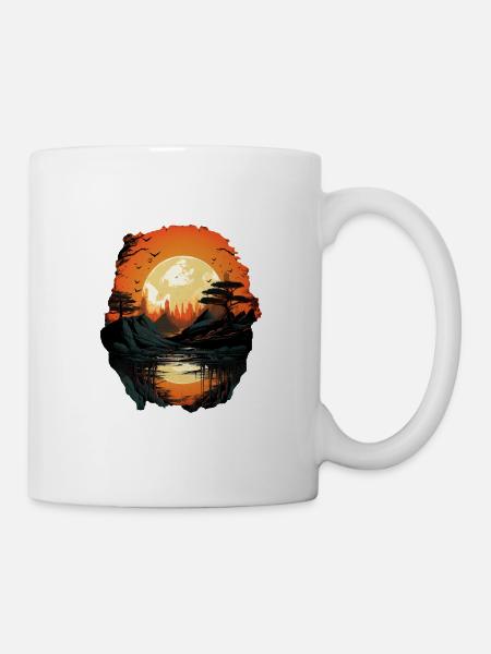 Landschaft - Tasse - Weiß