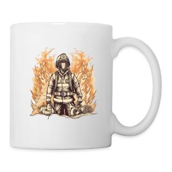Le pompier - Mug blanc - blanc - Droite