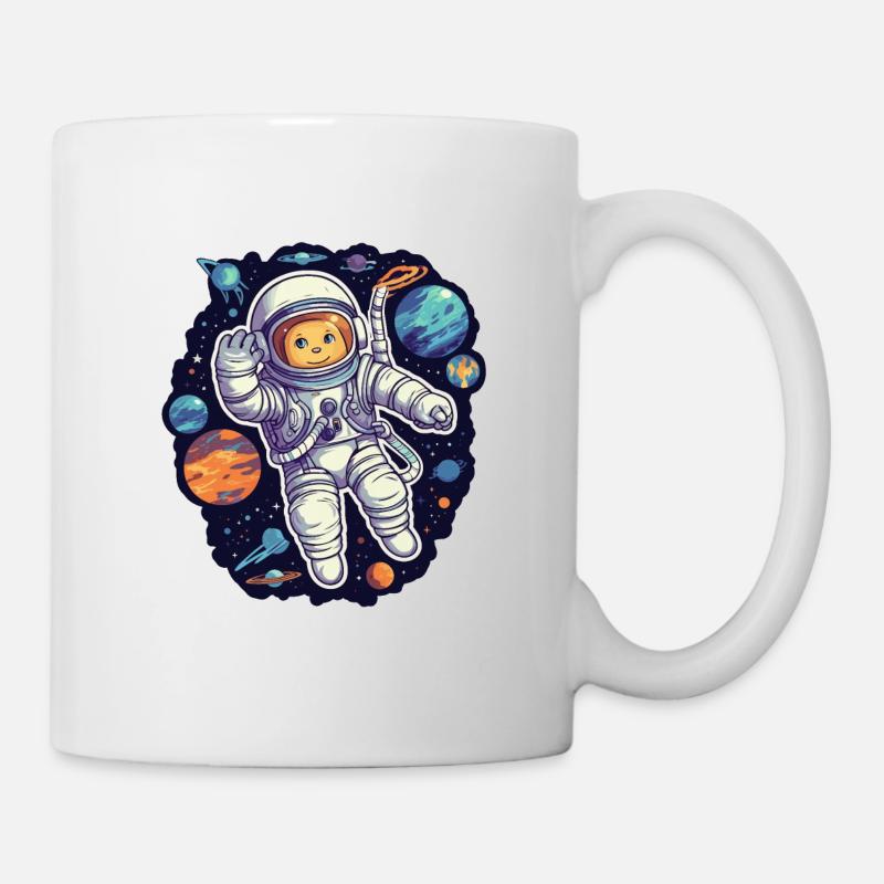 Katze Space Astronaut - Tasse - Weiß