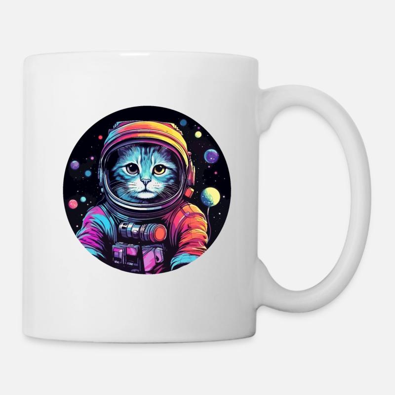 Katze Space Astronaut - Tasse - Weiß