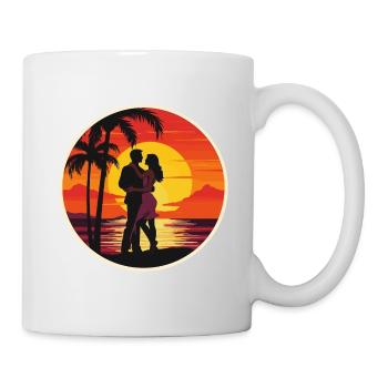 Sunset Couple Beach - Mug - white - Right