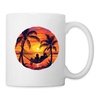 Hamac Beach Sea Suset - Mug blanc - blanc - Droite