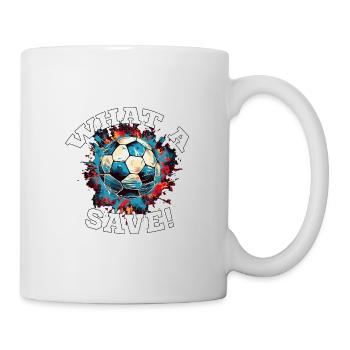 Balle de football - Quelle sauvegarde! - Mug blanc - blanc - Droite