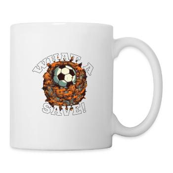Balle de football - Quelle sauvegarde! - Mug blanc - blanc - Droite