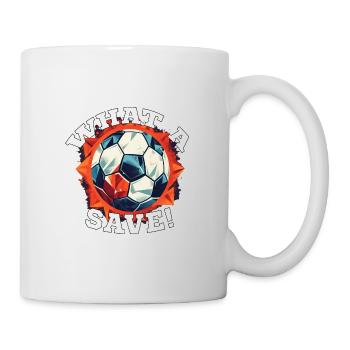 Balle de football - Quelle sauvegarde! - Mug blanc - blanc - Droite